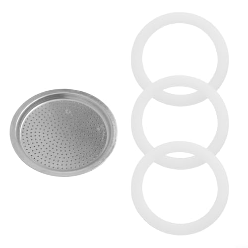 Optimale Mokkakanne mit 3 Silikondichtungen und 1 Aluminiumfilter-Kochgeschirr-Zubehör (9 Tassen) von ToolsEvery