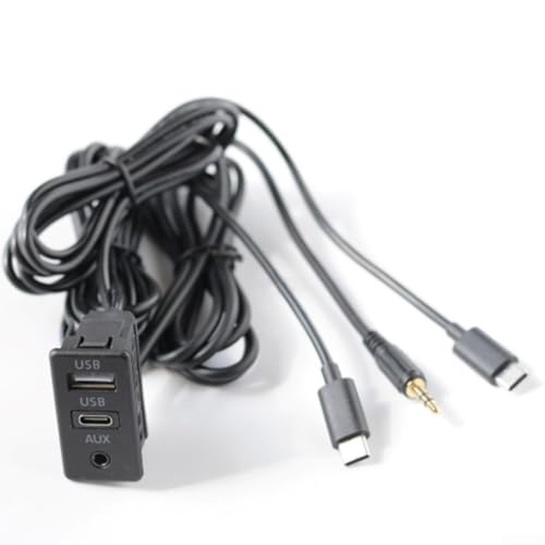 Panel-Interface-Verlängerungskabel 145 cm mit USB+C- und AUX-Anschlüssen für den Einsatz im Auto Panel-Interface-Verlängerungskabel 145 cm mit USB+C- und AUX-Anschlüssen für den Einsatz im Auto von ToolsEvery