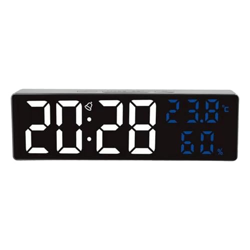 Praktischer digitaler Wecker mit Spiegel-Finish und leicht ablesbarem LED-Display (weiß) von ToolsEvery