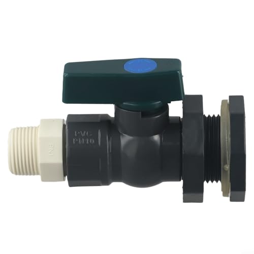 Praktisches Regenwasserventil 3/4 PVC mit Schottanschluss für Aquarien und Garten (B) von ToolsEvery