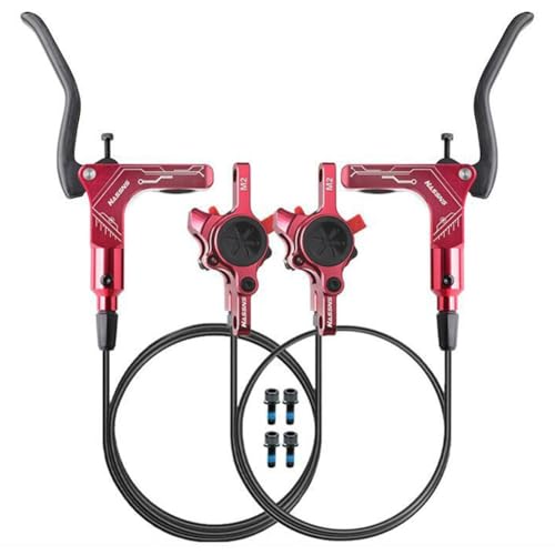 Professionelles Mountainbike hydraulische Scheibenbremse, Doppelkolben-Mechanismus, 1450 x 800 mm (rot) von ToolsEvery