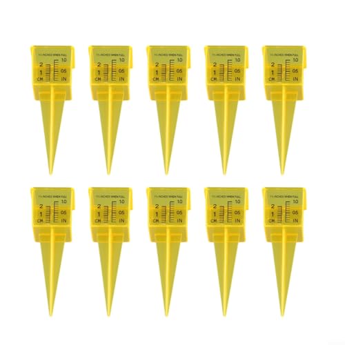 Regenmesser für den Außenbereich, robustes Design für genaue Regenfalldaten in Ihrem Rasen, 10 Stück von ToolsEvery