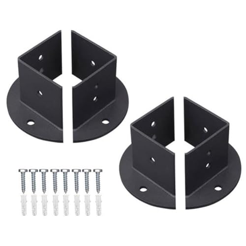 Robuste Halterungen für 5,1 x 5,1 cm, 10,2 x 10,2 cm, 15,2 x 15,2 cm Pfosten, stabile Unterstützung für Decks und Zäune mit einfacher Installation (4 Stück) von ToolsEvery