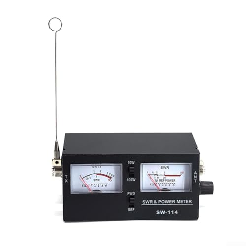 SW114 VSWR RF Leistungsmesser für 27 30 MHz CB Frequenzmessung Stehwellenverhältnis und Feldstärke mit analogem 3-Funktionsmesser SW114 VSWR RF Leistungsmesser für 27 30 MHz CB Frequenzmessung Stehwellenverhältnis und Feldstärke mit analogem 3-Funktionsmesser von ToolsEvery