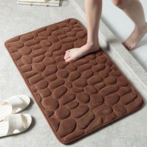 Saugfähige Badematte aus Memory-Schaum, rutschfestes Design für Badezimmer, Toiletten und Puderzimmer (Kaffee) von ToolsEvery