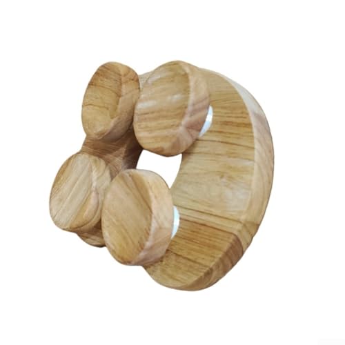Sauna-Kopfstütze aus Holz mit drehbarer Scheibe für verbesserte Unterstützung des Nackens und Entspannung in der Sauna von ToolsEvery