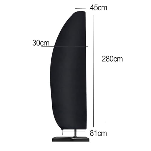 Sichere und wetterfeste Sonnenschirmhülle mit verstellbarem Kordelzug für verschiedene Schirmgrößen (280 cm) von ToolsEvery