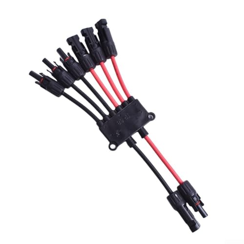 Solarmodul-Parallelabzweig-Y-Stecker-Adapter mit Werkzeuganschluss, entworfen für den Anschluss von bis zu 4 Panels, mit wasserdichtem und UV-beständigem Material (6 in 2 Out) von ToolsEvery
