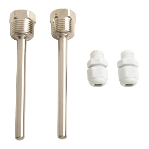 Thermowell G 12 Tauchhülse für verbesserte Messung in Temperatursensoren (8 x 100 mm), 2 Stück von ToolsEvery