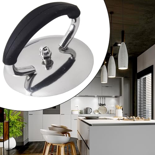 ToolsEvery Ersatzgriff für Topfdeckel, Edelstahlknopf für Küchenkochgeschirr, einfacher Griff (schwarz) von ToolsEvery