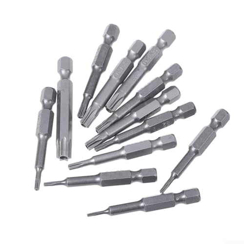 Torx-Schraubendreher-Bit, 50 mm Länge für T5 bis T40, hohe Haltbarkeit, legierte Stahlkonstruktion mit starkem Magnet für sicheren Gebrauch () von ToolsEvery