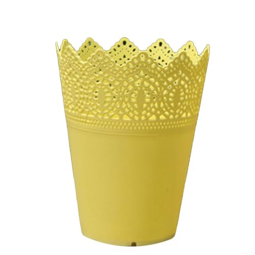 Tragbare Kunststoff-Blumenvase für den Schreibtisch, um kleine Gegenstände organisiert und griffbereit zu halten (gelb) von ToolsEvery