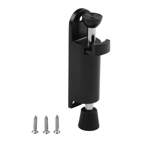 Tür-/Fußpuffer aus Zinklegierung, Wandschutz mit innovativen Anti-Kollisions-Funktionen (schwarz) von ToolsEvery