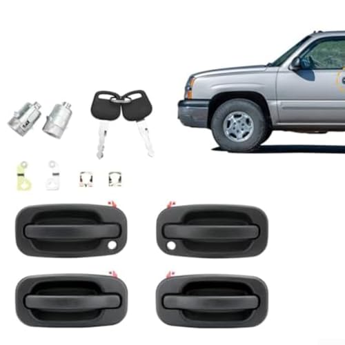 Türdrücker Set mit Schließzylindern und Schlüsseln für Chevy für Silverado 1999 2007 inkl. und Modelle OEM Ersatz (B) von ToolsEvery