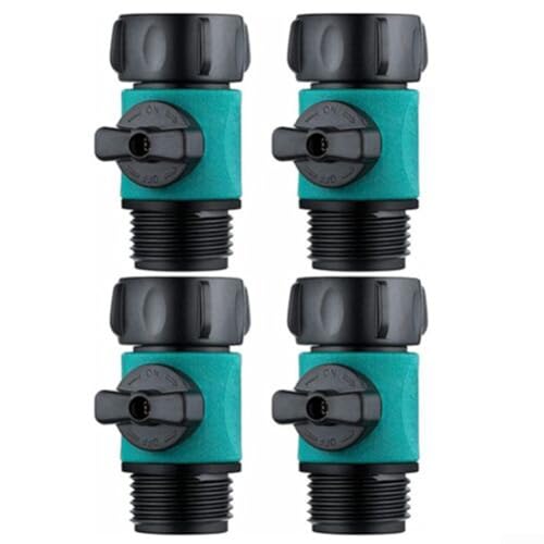 Vereinfachen Sie Ihre Gartenroutine mit diesem Set aus vier Schlauchverbinder-Absperrventilen 3/4 Zoll von ToolsEvery