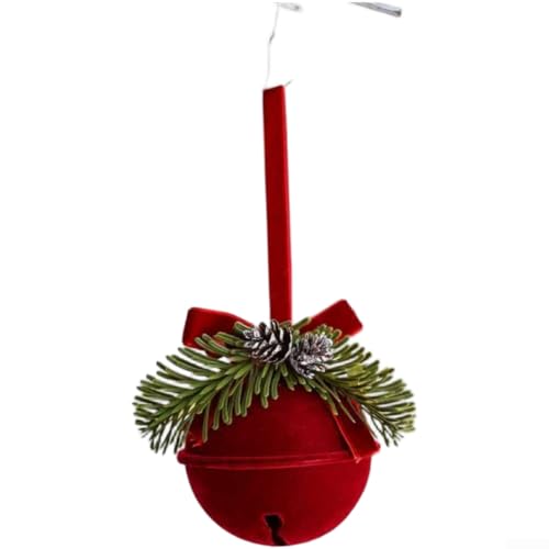 Weihnachtsbaum- und Fenster-Hängeornament-Set mit beflockten Glocken im nordischen Stil, aus widerstandsfähigem Stoffmaterial (F) von ToolsEvery