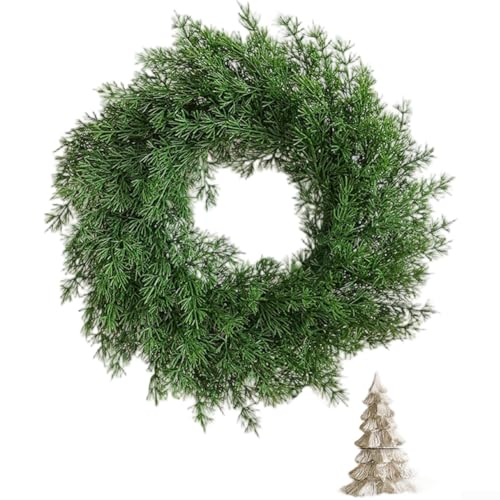 Weihnachtskranz, Wandbehang, Dekoration für Türen und Fenster, handgefertigter Kunststoff mit saisonalen Motiven (30 cm Kranz, Modell E) von ToolsEvery
