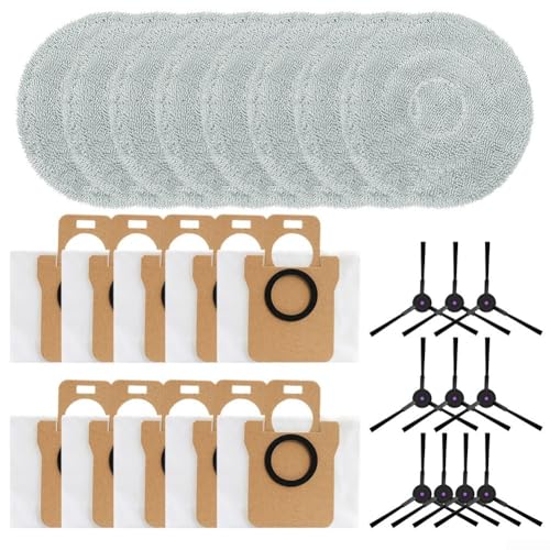Wischtuch-Seitenbürsten-Staubbeutel-Set, für JONR für T5 PRO, Ersatzzubehör für Roboter-Staubsauger für Heimbüro (B) von ToolsEvery