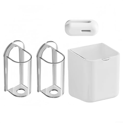 Zahnbürstenhalter zur Wandmontage, für elektrische Bürsten, inklusive Zahnpasta-Clip und Aufbewahrungsbox, 2 Stück Zahnbürstenhalter zur Wandmontage, für elektrische Bürsten, inklusive Zahnpasta-Clip und Aufbewahrungsbox, 2 Stück von ToolsEvery