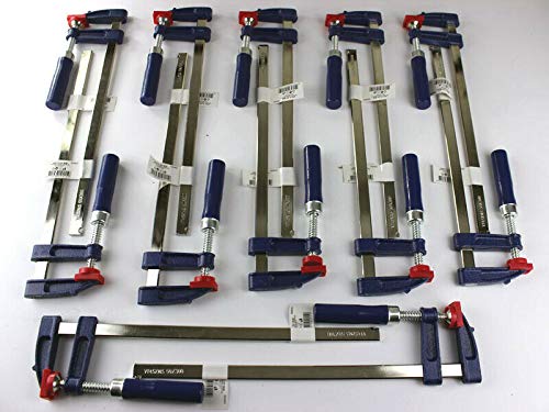 Tooltech v. Veto 12 x Schraubzwinge Set 300x50 Zwinge Leimzwinge Klemmzwinge Einhandzwinge (Blau) von Tooltech v. Veto