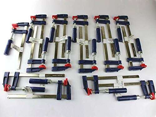 Tooltech v. Veto 15 x Schraubzwinge Set 200x50 Zwinge Leimzwinge Klemmzwinge Einhandzwinge (Blau) von Tooltech v. Veto