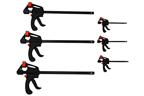 Tooltech v. Veto 6 x Einhandzwinge 100x40 + 300x60 Klemmzwinge Schnellspannzwinge Schraubzwinge von Tooltech v. Veto