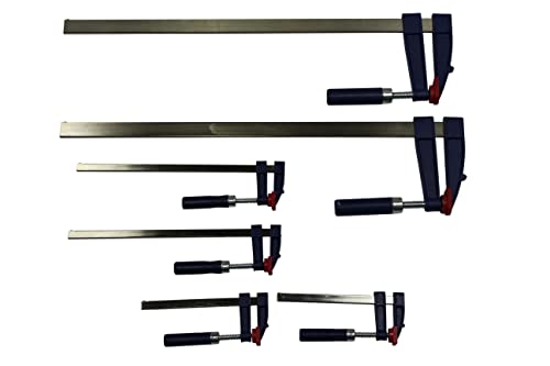 6 x Schraubzwinge Set 600x120 + 300x50 + 150x50 Zwinge Klemmzwinge Einhandzwinge von Tooltech v. Veto