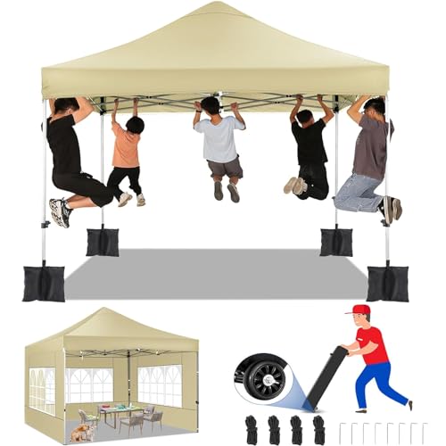 COBIZI Faltpavillon Pavillon 3x3 Wasserdicht Stabil Winterfest 2.0, Outdoor Faltbar Gartenpavillon UV Schutz 50+ 3 Höhenverstellbar, Partyzelt mit 4 Seitenteilen und 4 Sandsack COBIZI Faltpavillon Pavillon 3x3 Wasserdicht Stabil Winterfest 2.0, Outdoor Faltbar Gartenpavillon UV Schutz 50+ 3 Höhenverstellbar, Partyzelt mit 4 Seitenteilen und 4 Sandsack von COBIZI
