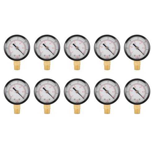 Toolvvik 10 x Manometer – 0–30 inHg 0–1 Bar Mini-Zifferblatt Luftdruckmessgerät Barometer Messgerät Vakuummesser schwarz Toolvvik 10 x Manometer – 0–30 inHg 0–1 Bar Mini-Zifferblatt Luftdruckmessgerät Barometer Messgerät Vakuummesser schwarz von Toolvvik