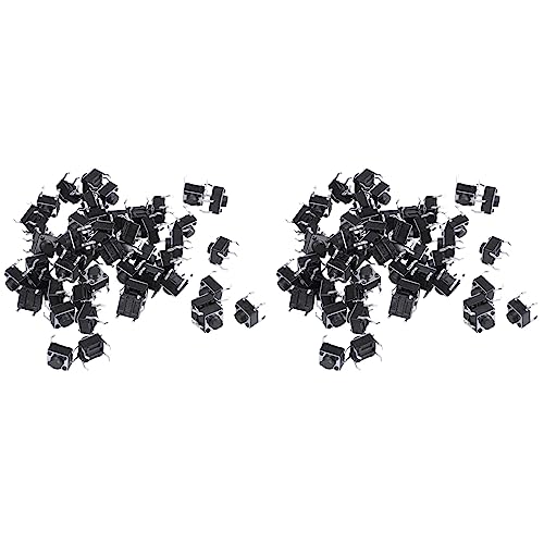Toolvvik 100 Stueck 6 x 6 x 5 mm 4-Pin DIP Durch Fuehrungsloch Momentan Taste Druckschalter Toolvvik 100 Stueck 6 x 6 x 5 mm 4-Pin DIP Durch Fuehrungsloch Momentan Taste Druckschalter von Toolvvik