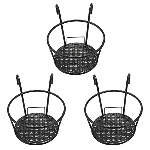 Toolvvik 3X Metall Blumenhalter Regal Stand Hängende TöPfe Korb Pflanze Garten Wand Lagerung von Toolvvik