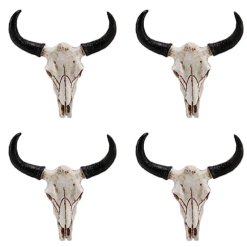 Toolvvik 4X Harz Longhorn Kuh Schädel Kopf Wand Behang 3D Tier Wildlife Skulptur Figuren Hörner für Haus Halloween Toolvvik 4X Harz Longhorn Kuh Schädel Kopf Wand Behang 3D Tier Wildlife Skulptur Figuren Hörner für Haus Halloween von Toolvvik