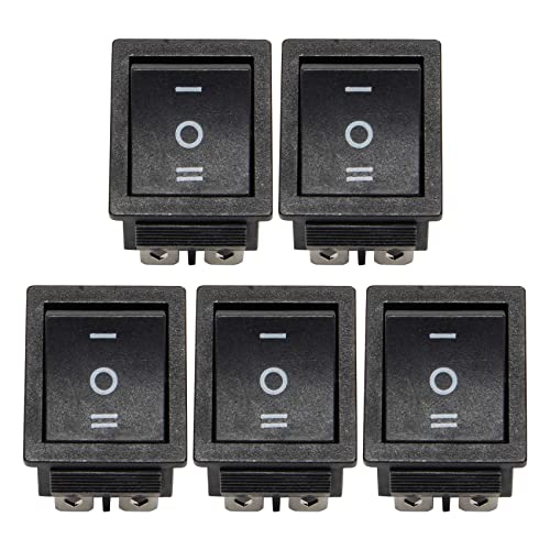 Toolvvik 5X 6-Terminals 3 Position ON/OFF/ON DPDT Boat Wippschalter 16A 250VAC 20A 125VAC von Toolvvik
