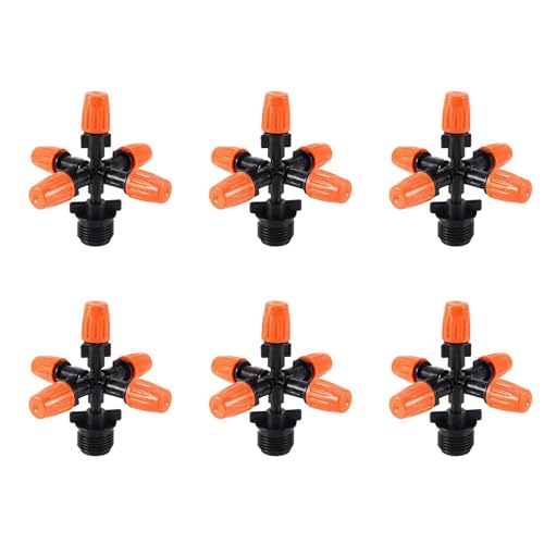 Toolvvik 6X Garten Sprinkler Automatischer Bewässerungs Gras Rasen 360 Grad Kreis Drehender Wasser Berieselungs Anlage 5 Düsen Garten Rohr Toolvvik 6X Garten Sprinkler Automatischer Bewässerungs Gras Rasen 360 Grad Kreis Drehender Wasser Berieselungs Anlage 5 Düsen Garten Rohr von Toolvvik