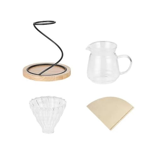 Toolvvik Kaffee-Handgießständer, Glas-Handgieß-Kaffeekanne-Set, Kaffeefiltertasse, Sharing-, Brühkanne, Kaffeeutensilien von Toolvvik