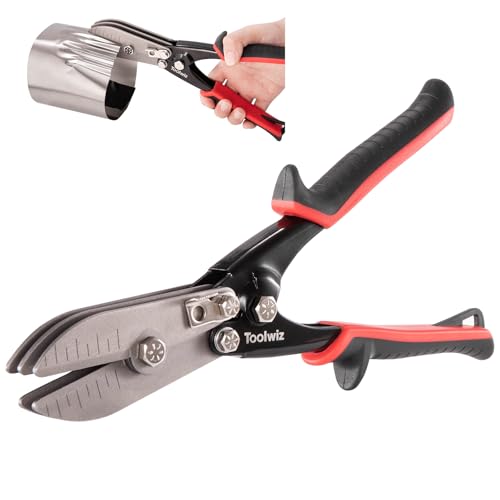 Toolwiz 5 Blatt Blech Werkzeuge, K Crimpzange für 24-26 Gauge Fallrohr Ofenrohr Edelstahl Lüftungskanalsysteme 10-1/2 Zoll HVAC Blech-Crimper Effizient Pipe Crimper von Toolwiz