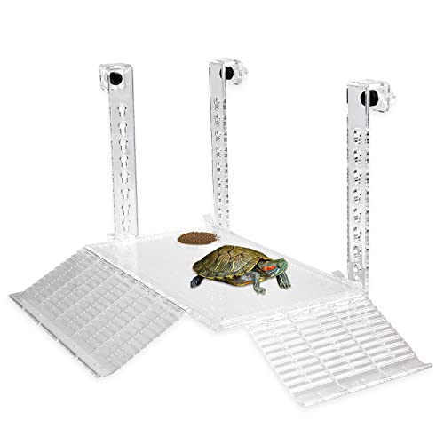 Toolzia Große Schildkröten-Spielplattform, Turtle Tank Ramp Plattform, Aquarium Turtle Accessories Tank With Rock Ladder For Turtle Tank Setup von Toolzia
