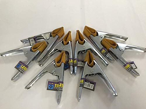 8 X 6" Metallfeder Klammern mit Schutz Leder Sitzbezüge Marktstand Plane Klemmen von Toolzone