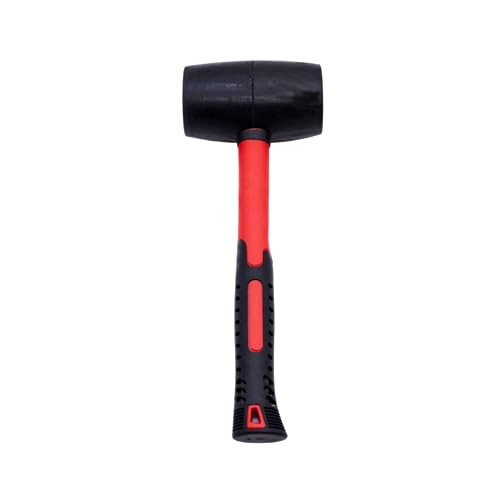 Toolzone Gummihammer, 907 g, Rot und Schwarz, Fiberglasgriff von Toolzone