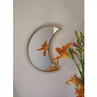 Mond Spiegel, Silber, Boho Home Wand Dekoration von TootikiDeko
