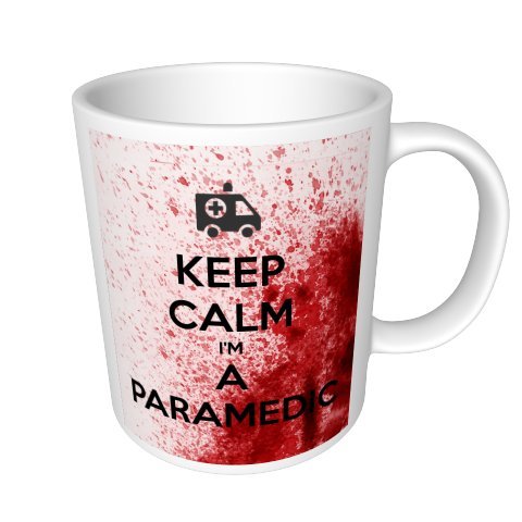 Bloody Keep Calm I'm a Paramedic – Keramiktasse im Retro-Stil von Top Banana Gifts