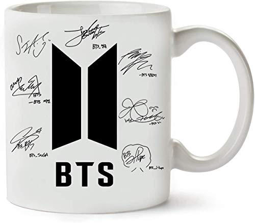 BTS Bangtan Boys Signatures Autogramm Classic Tee Kaffee Keramik Tasse von Top Banana Gifts