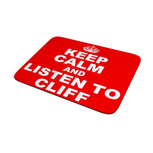 Hochwertiges, schweres Mousepad mit Aufschrift "Keep Calm and Listen to Cliff Richard" Hochwertiges, schweres Mousepad mit Aufschrift "Keep Calm and Listen to Cliff Richard" von Top Banana Gifts