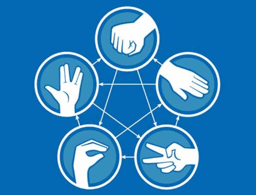 Mauspad 'Rock Paper Scissors Lizard Spock' Mauspad 'Rock Paper Scissors Lizard Spock' von Top Banana Gifts