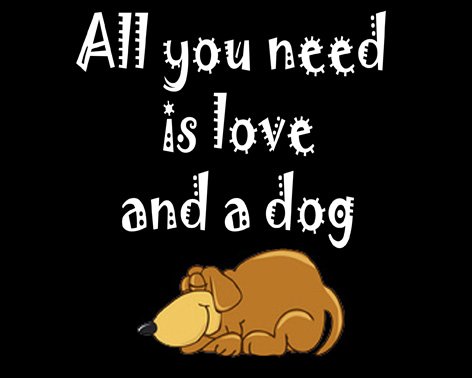 Mauspad mit Aufschrift "All You Need Is Love and a Dog" Mauspad mit Aufschrift "All You Need Is Love and a Dog" von Top Banana Gifts