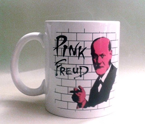 Pink Freud – lustige Parodie, Keramiktasse glänzend von Top Banana Gifts