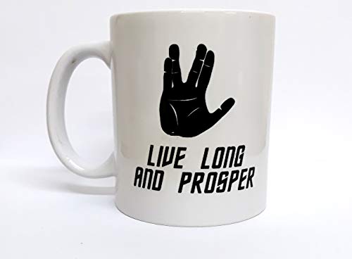 Top Banana Gifts Keramiktasse mit Aufschrift "Live Long And Prosper" – Spock" von Top Banana Gifts