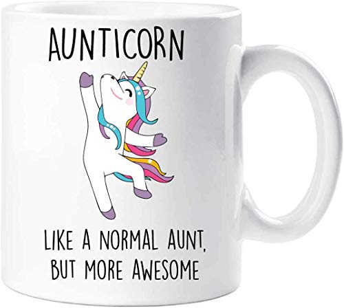 Top Banana Gifts Lustige Einhorn-Tasse mit Aufschrift „Aunticorn“ von Top Banana Gifts