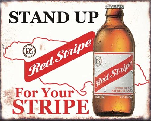 Red Stripe – Lager of Jamaica – Retro Vintage 20,3 x 15,2 cm Metallschild, Wandschild, Hausbar, Männerhöhle usw., 3 Größen Red Stripe – Lager of Jamaica – Retro Vintage 20,3 x 15,2 cm Metallschild, Wandschild, Hausbar, Männerhöhle usw., 3 Größen von Top Banana Gifts