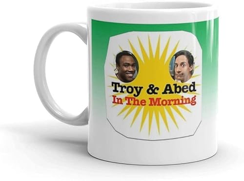 Troy and Abed in The Morning – Community – lustige Parodie-Tasse – glänzende Keramik-Foto-Tasse von Top Banana Gifts